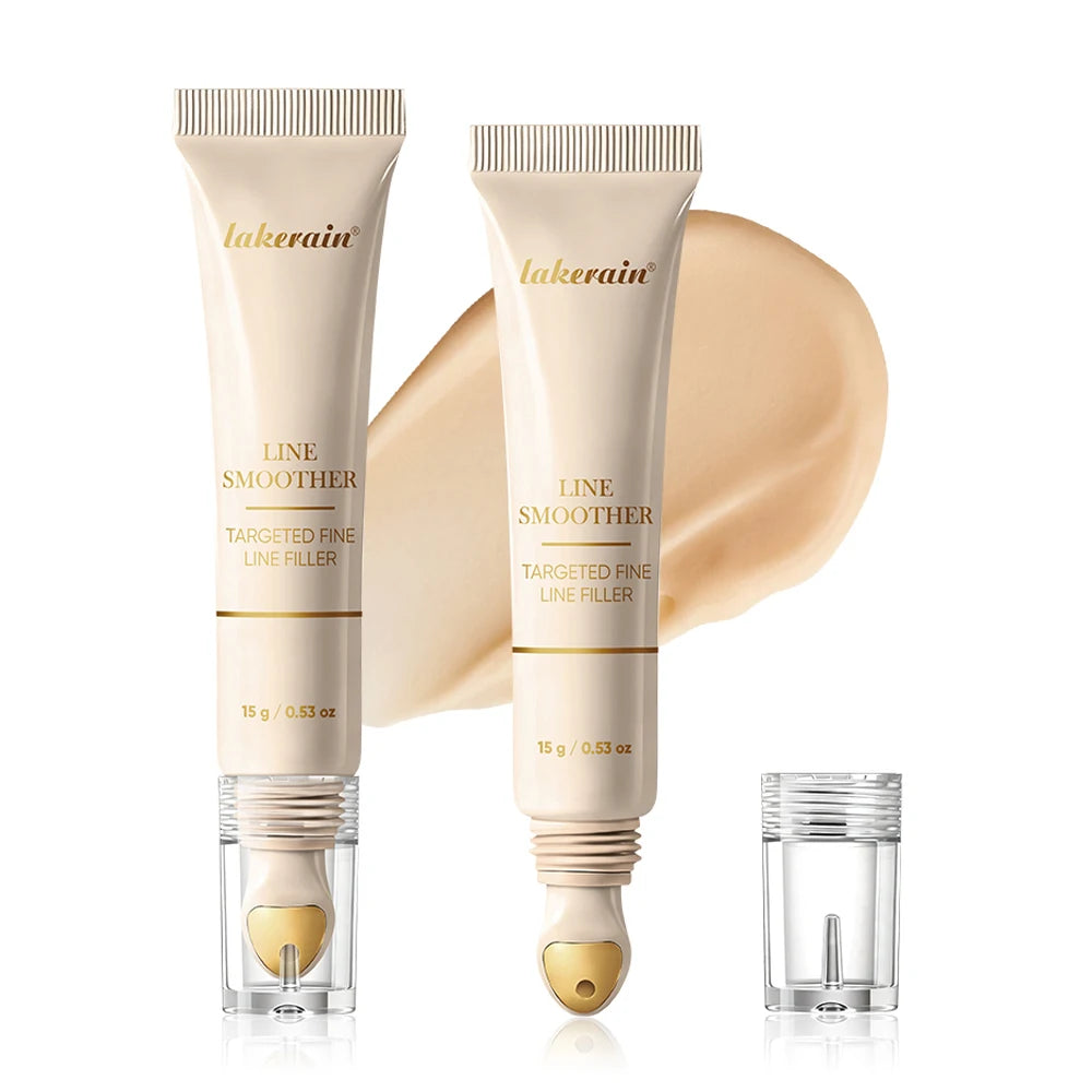 Line Smoother Targeted Fine Line Blurring Primer Wrinkles & Pores Subtly Tinted With Vitamin C & Niacinamide Korean Makeup Oasis Select 2 pcs