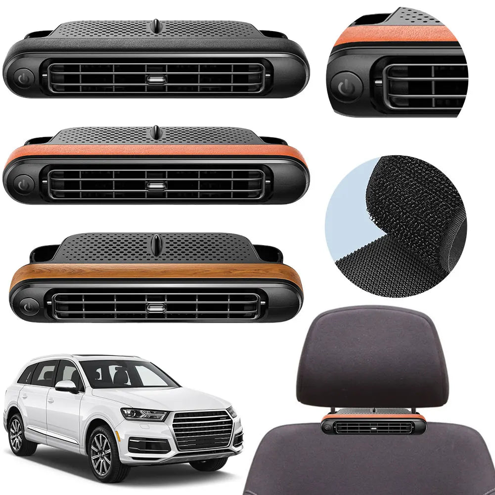 Backseat Cooling Fan Vehicle Rear Headrest Fans Three Wind Speeds Cooling Air Fan Portable Fan for Sedan SUV RV Truck Oasis Select