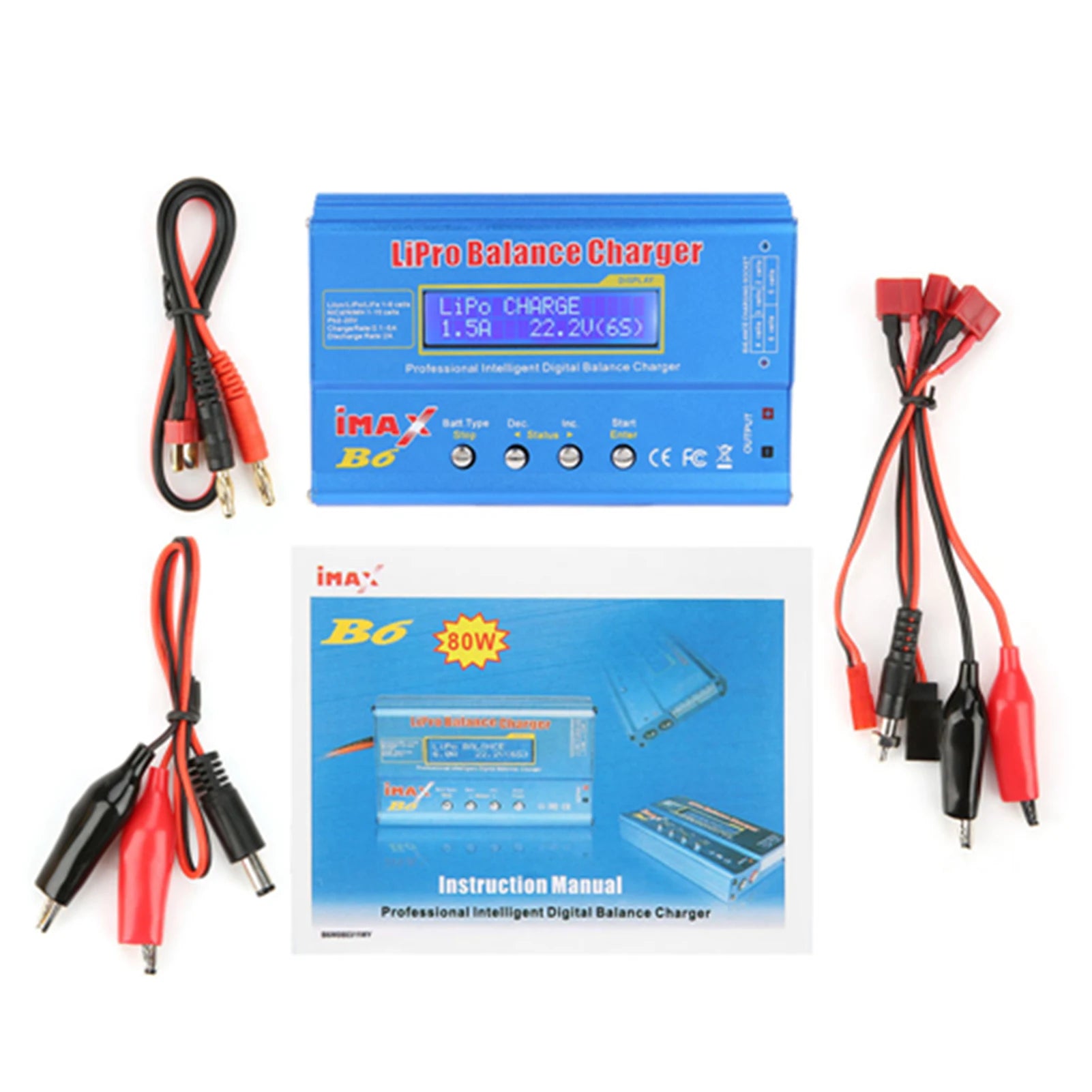 B6 80W Digital LCD Balance Discharger for LLiPo NiMH RC Battery Battery Balanced Oasis Select A