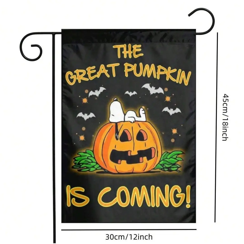Garden Flags - Double-Sided Printed Pumpkin Ghost Outdoor Patio Decor, Holiday Yard Banner, Easy to Hang, Pole Not Included Oasis Select MULTI