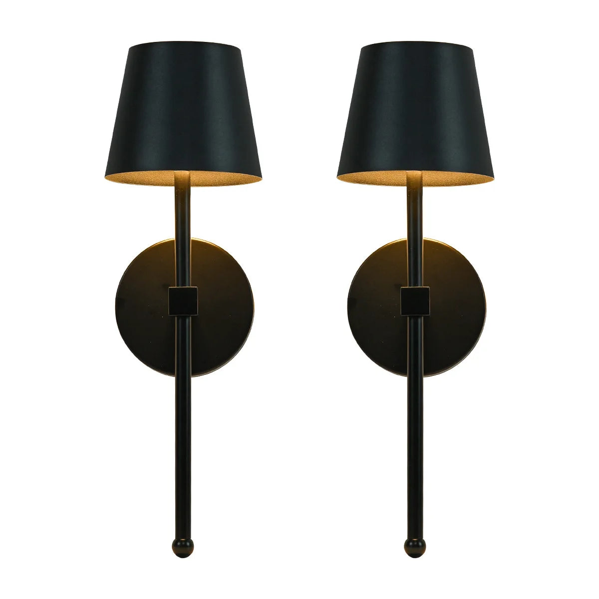 American-style No-wiring Bedroom Bedside Lamp Living Room Decoration Remote-controlled Gold Wireless Charging Dimmable Wall Lamp Oasis Select Black 2PCS Remote control model