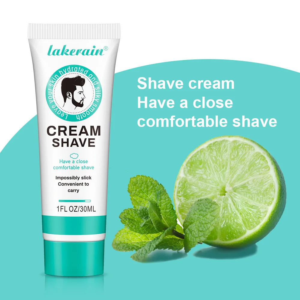 Men's Natural Shaving Cream – Dense Foam & Beard Softener 30g