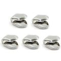 1/5pcs 3 Colors Custom Fit Gold Plated HipHop Single Tooth Grillz Cap Top Bottom Dental Grill Teeth Caps Halloween Cosplay Oasis Select Silver 5pcs