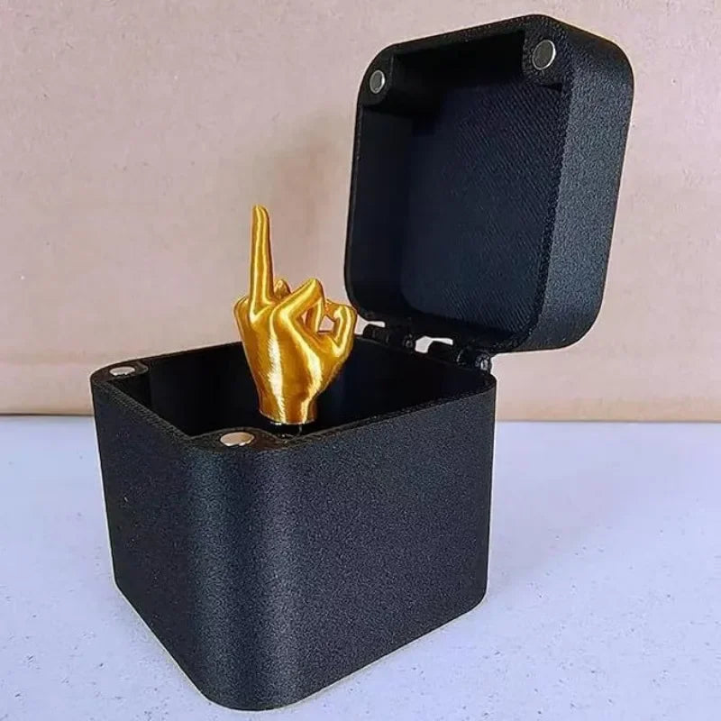 Christmas Interesting Prank Gift Middle Finger In Box Christmas Box Funny Creative Gifts Office Desk Decoration Home Decoration Oasis Select