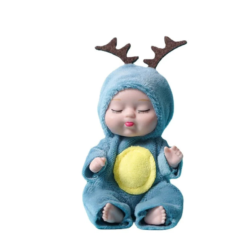 Mini Reborn Doll Simulation Baby Doll Washable Animal Clothes BJD Doll Easter Christmas Birthday Newborn Gift Set Box Oasis Select Elk