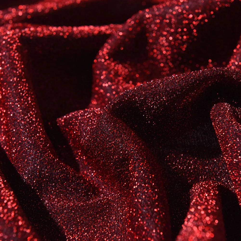 Starry Shiny Glitter Fabric 1.5x1.5m for DIY Projects Sewing Crafts Wedding Backdrops Dolls and Curtain Making Oasis Select C