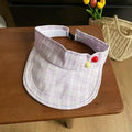 zomer pet dames Plaid Empty Top Sun Visor Hat Women uv차단 шляпа женская от солнца Gorros para el sol de mujer Adjustable Cap Oasis Select Purple