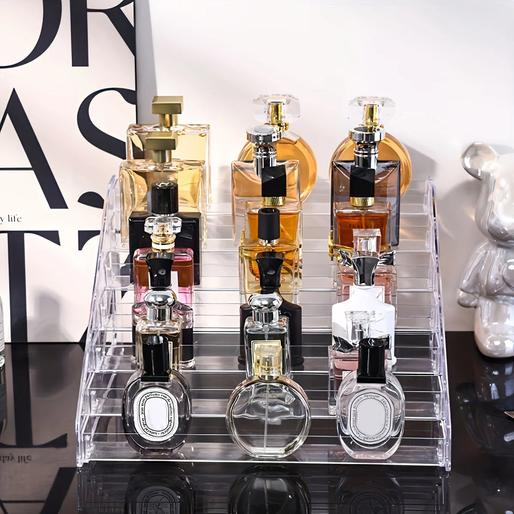 1pc Acrylic multilayer ladder transparent perfume display shelf Cosmetics store display shelf is suitable for lipstick organizer Oasis Select