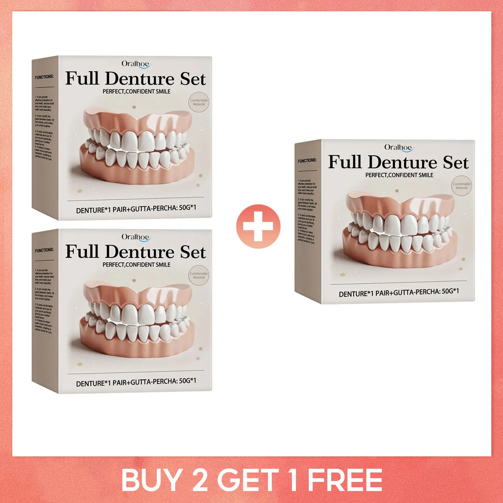 Silicone False Teeth Upper Lower Veneers Dentures Whitening Fake