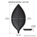 3D Printed Leaf Shape Jewelry Tray Ring Holder Unique Gift for Women Fashion Lovers Earring Necklace Display Dish Leaf Shaped Oasis Select black