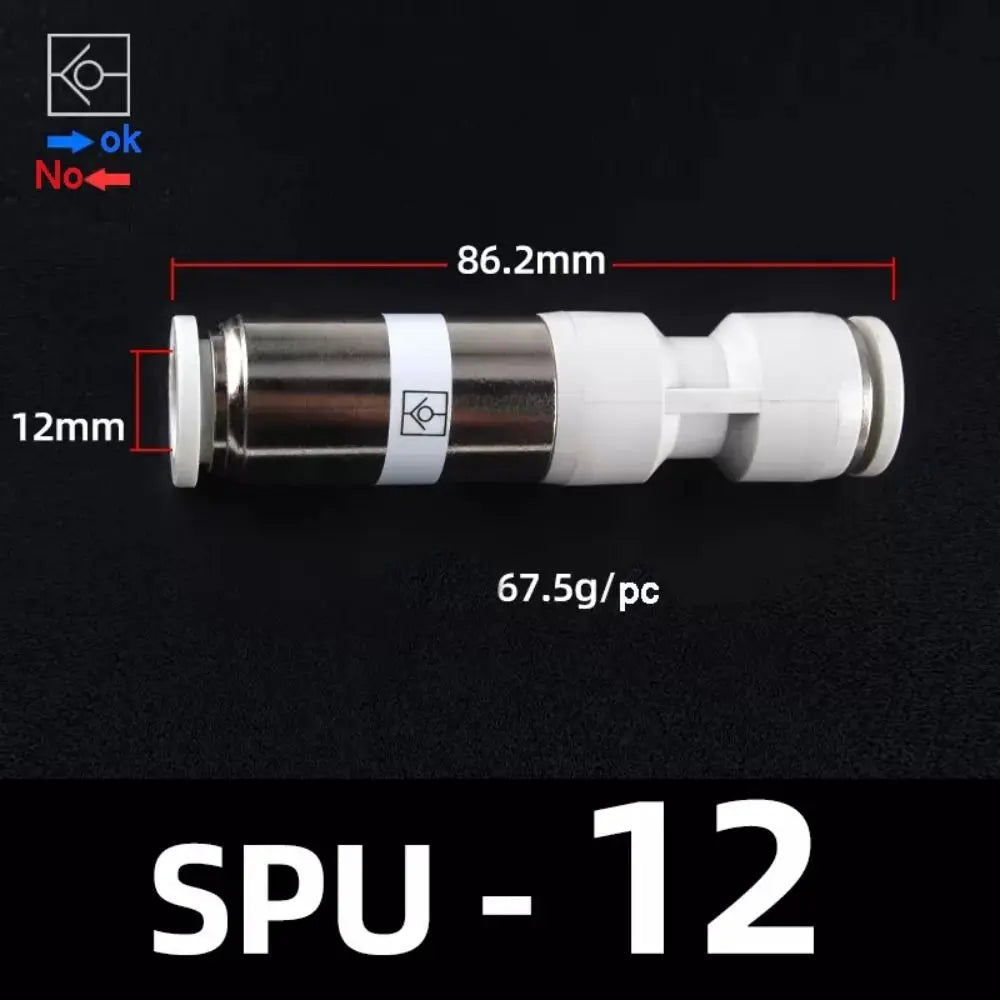 High Quality SPV SPU Pneumatic Pipe Control Valve Non-Reversing 4mm 6mm 8mm Pneumatic Pipe Connector Durable One Way Check Valve Oasis Select SPU 12 Other