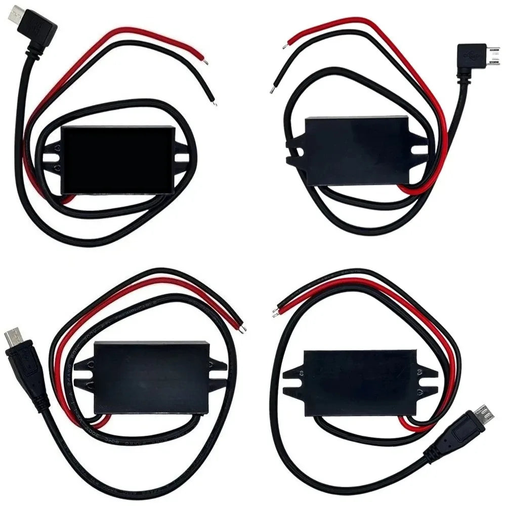 12V24V to 5V 3A 15W DC-DC Step Down Buck Converter Power Supply Module for Car Male Female USB Mini USB Micro USB Adapter Oasis Select