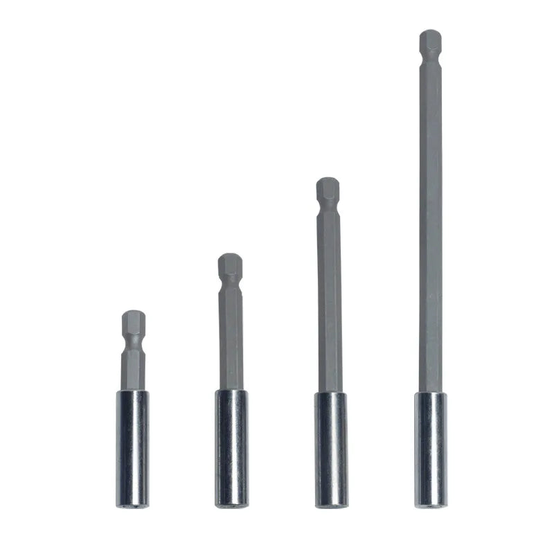 Hexagonal Handle Extended Connecting Rod Magnetic Screw Bit Extension Rod Long Handle Screwdriver Tip Holder Non-slip Hand Tools Oasis Select 4Pcs-60-75-100-150MM