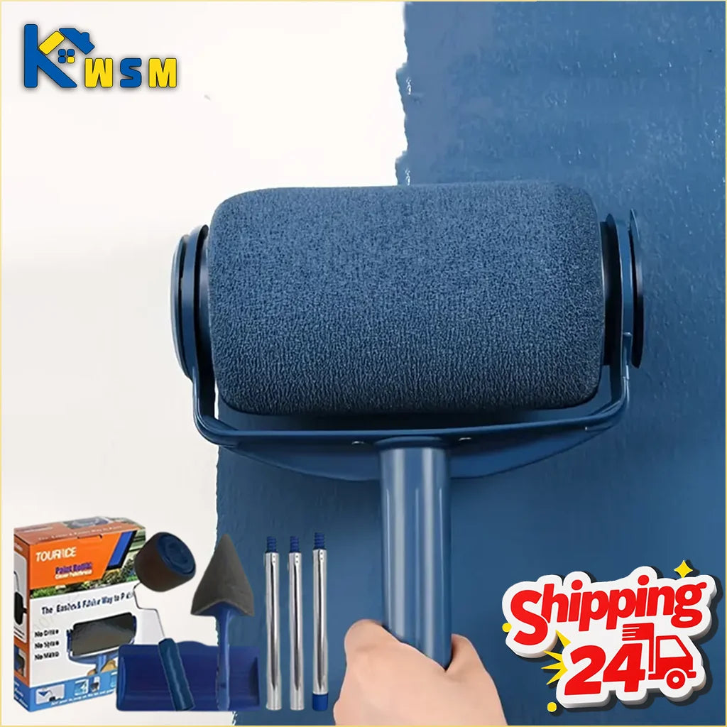 Multifunctional Paint Roller and Angle Brush Handle Set Wall Painting Tool Kit DIY Household Easy To Use Paint Brush Roller Oasis Select