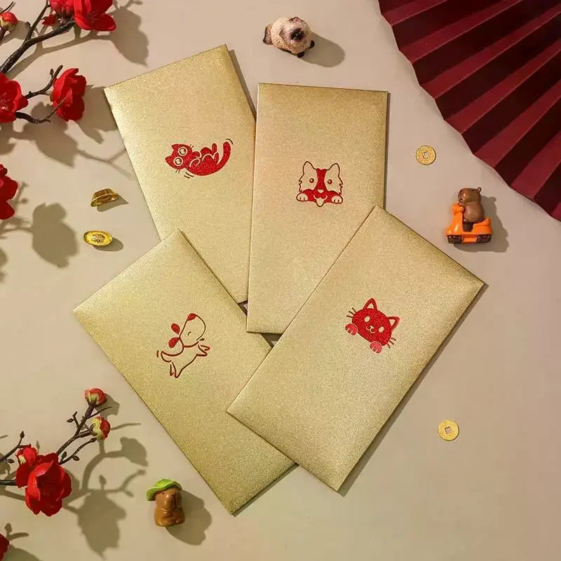 6Pcs Happy Birthday Red Envelope Hot Stamping Creative Red Pocket Red Pocket For Lucky Money Birthday Wedding Red Gift Envelopes Oasis Select