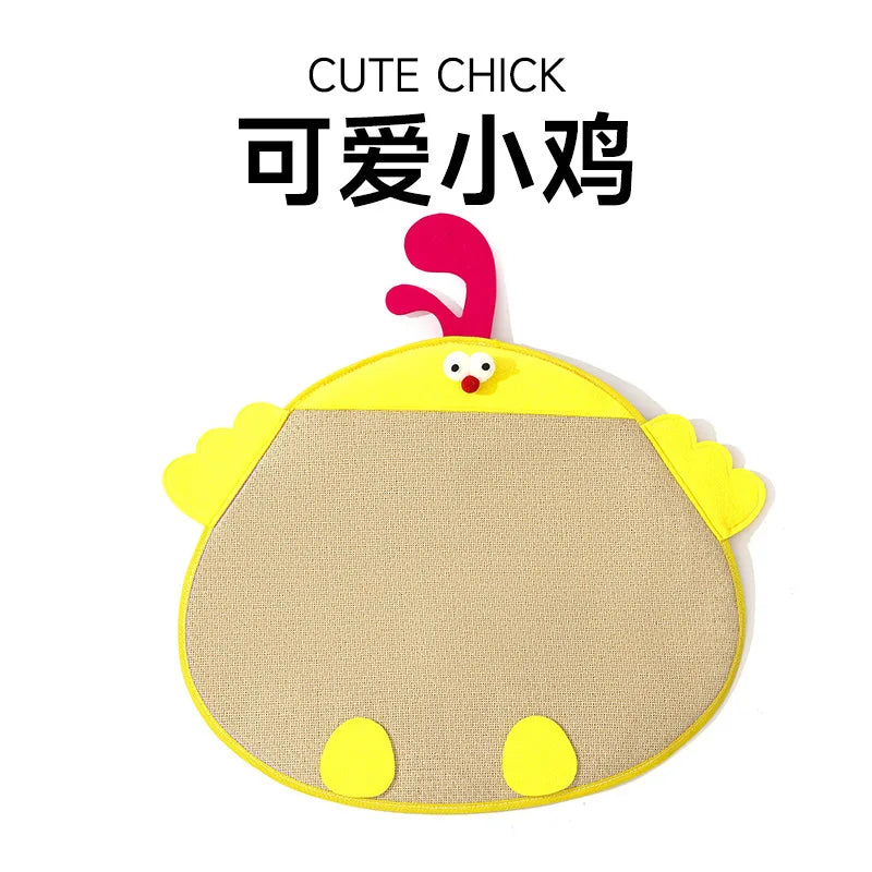 Summer Cooling Pet Mat - Cartoon Cat Bed & Scratcher, Sofa - Protective Cat Sleeping Pad, Anti - Scratch Nap Mat Oasis Select cute chick L 72x34cm