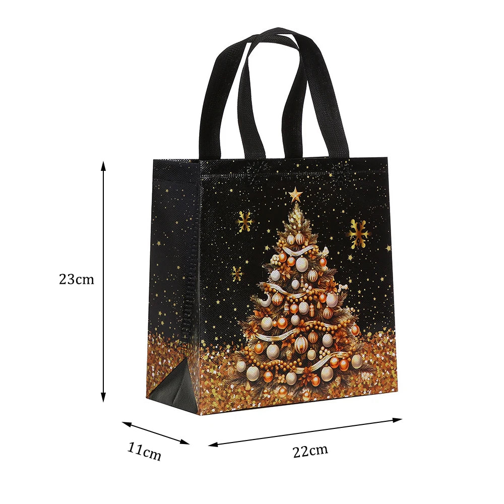 Christmas Non-Woven Gift Bag | Snowman & Xmas Tree Tote