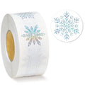500Pcs snowflakes Stickers Glitter Round Tags Stickers for kids Gift Baking Package Envelope Decor Stationery Labels Decal Oasis Select Blue 500Pcs