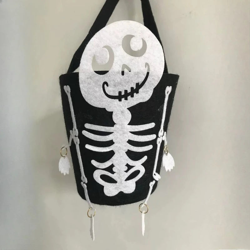 Halloween Theme Candy Bucket Bag Portable Candy Basket Kids Trick or Treat Bucket Halloween Party Decoration Supplies Oasis Select