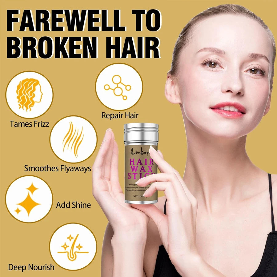 LOCKMIO Women Hair Wax Stick for Wigs Anti-frizz Flyaways Control Styling Wax Long-lasting Smooth Broken Back Hair Pomade Cream Oasis Select
