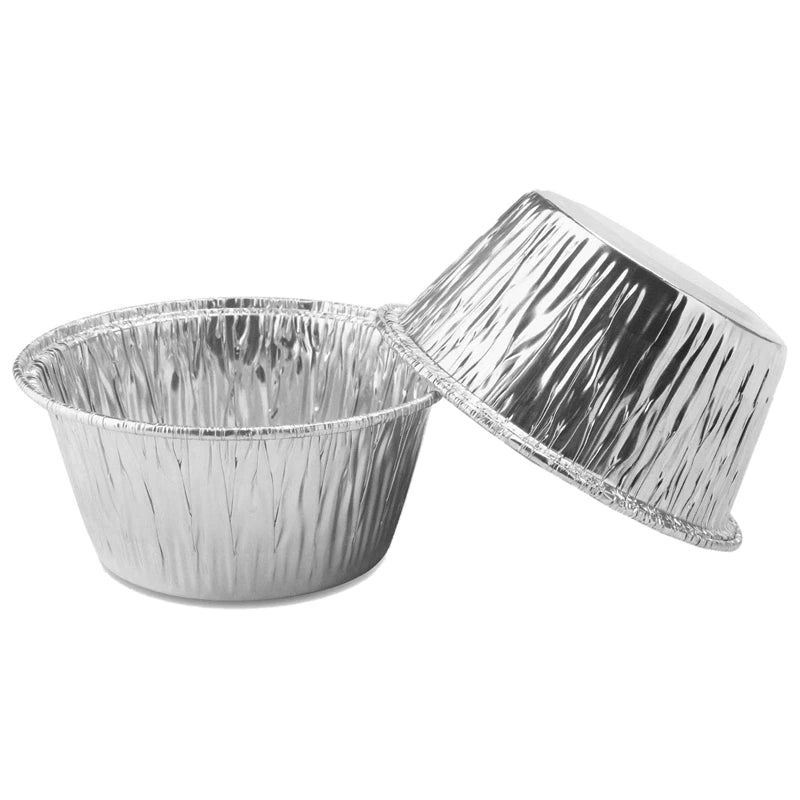 WISH 150 Pcs Aluminum Foil Cupcake Cups Ramekin Muffin Baking Cups, Disposable Muffin Liners, Ramekin Holders Cups, Aluminum Cup Oasis Select