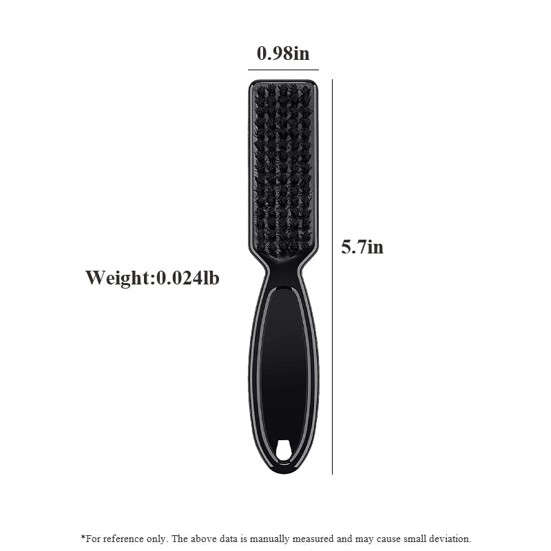 Black Small Beard Styling Brush Professional Shave Beard Brush Barber Vintage Oil Head Shape Carving Cleaning Brush Oasis Select
