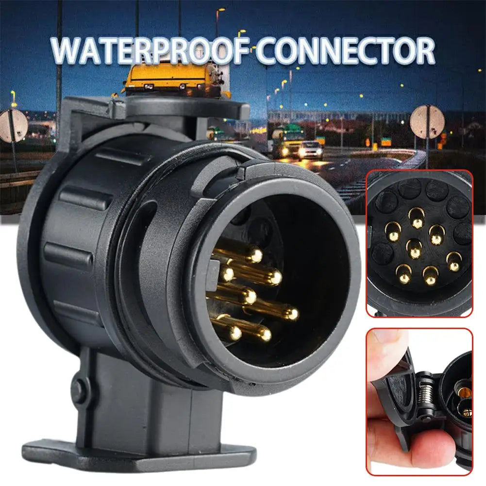 13 To 7 Pin Plug Adapter Trailer Connector 12V Towbar Towing Waterproof Plugs Socket Adapter Protect Connections Oasis Select