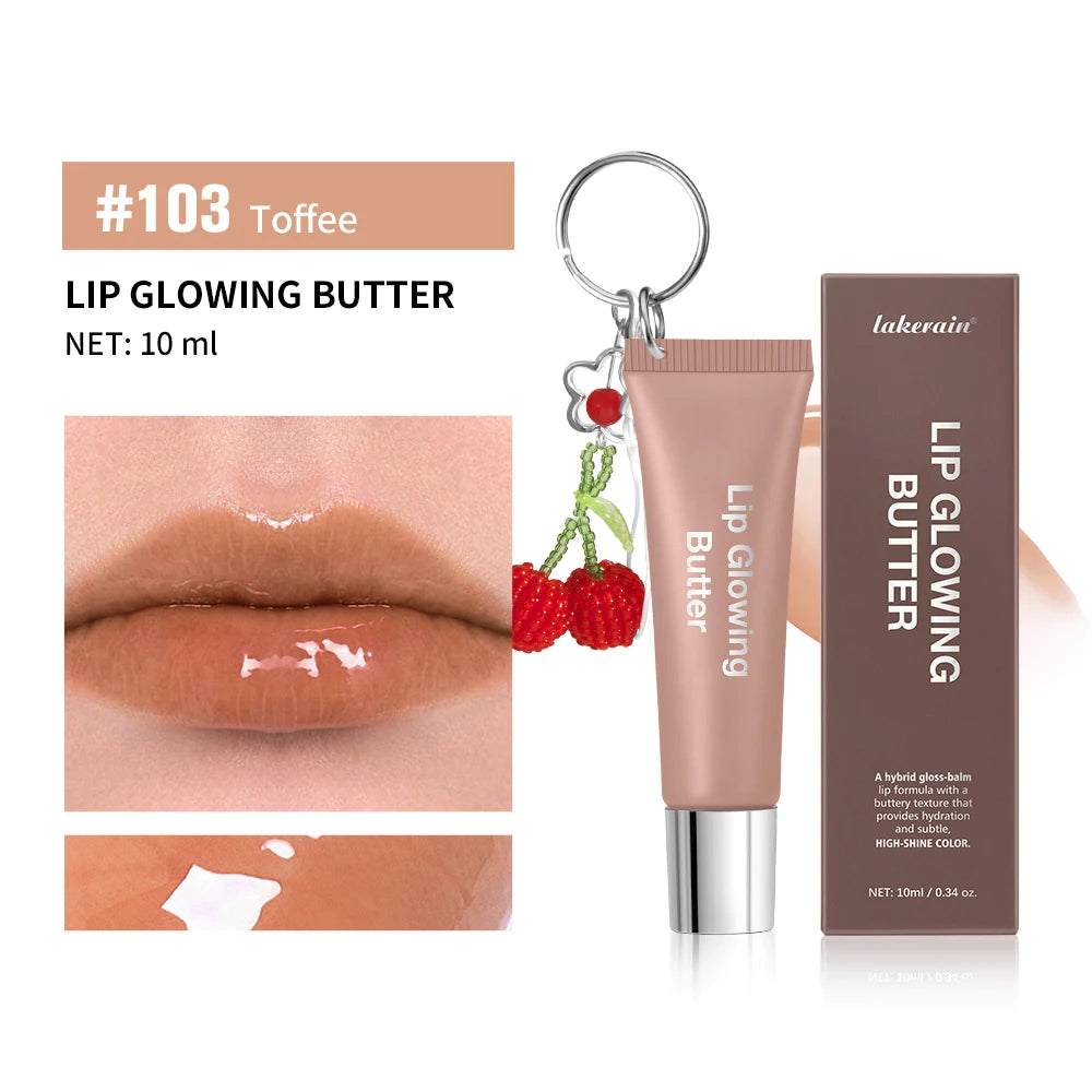 2-in-1 Keychain Lip Gloss | Moisturizing Butter Glowing Lipstick Lip Gloss Keychain Oasis Select 3Toffee