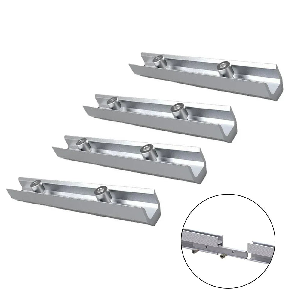 4 Pack Aluminum Rail Connectors for Solar Panels Adjustable Roof Tile Mounting for Commercial and Residential Use Oasis Select