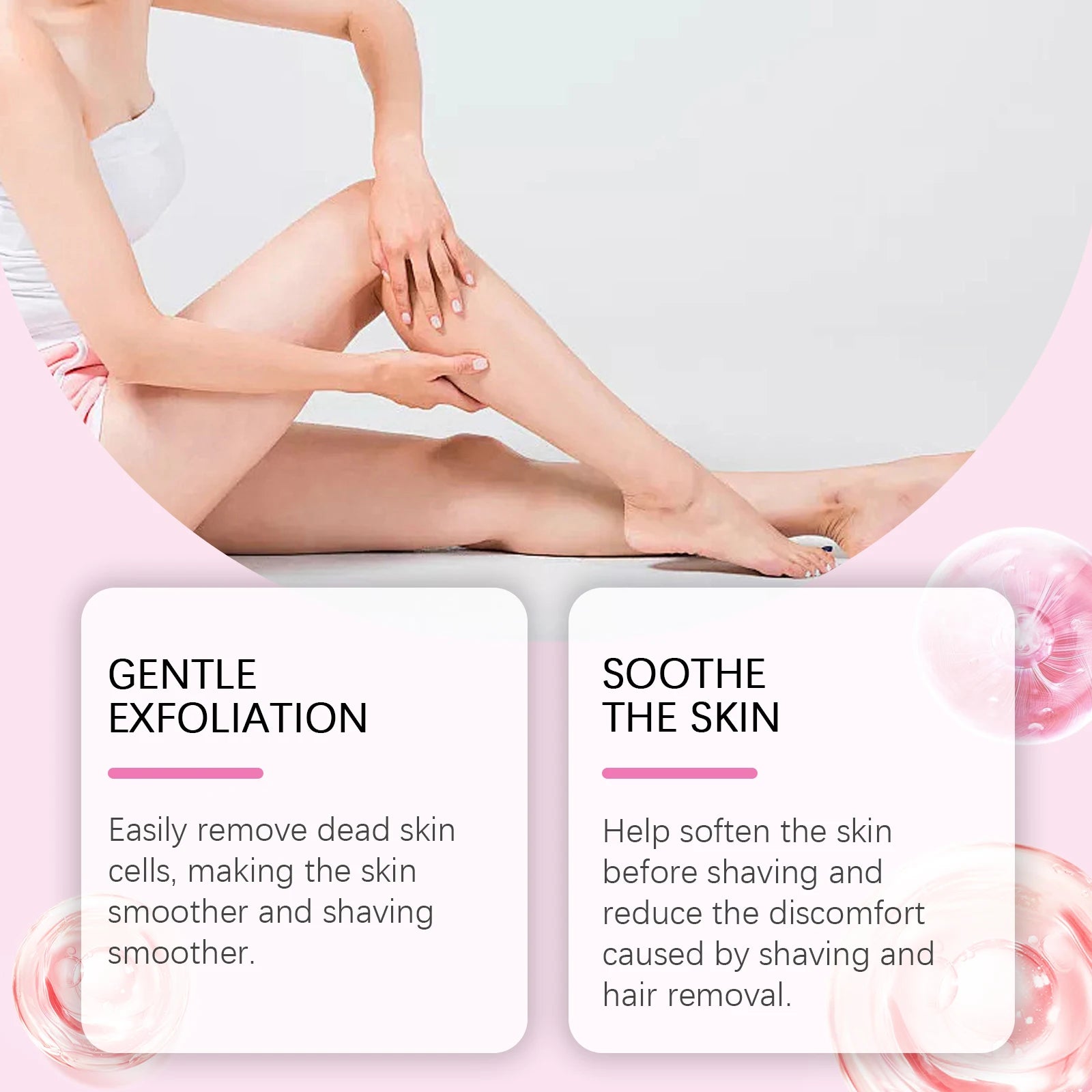 Pre-Shave Scrub Gentle Exfoliating Body Scrub for Smooth Skin Moisturizing Pre-Shave Care for Face and Body Smooths Skin Texture Oasis Select