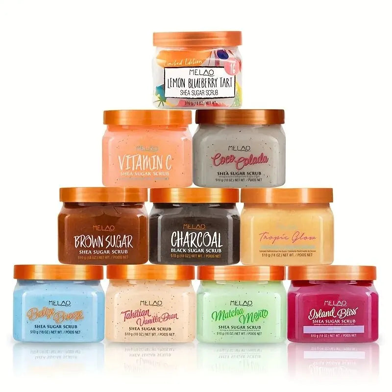 Melao Vegan Sugar Body Scrub – Mango, Shea & Fruit Blend