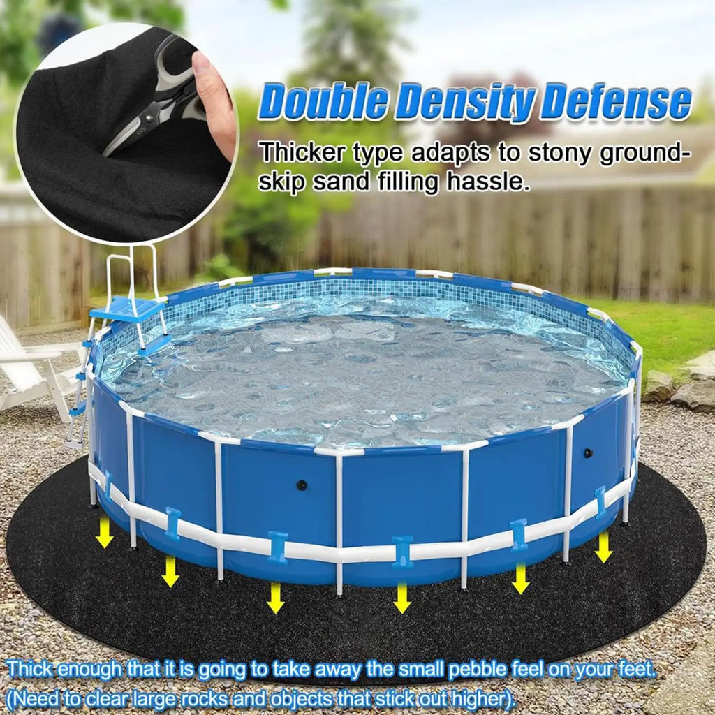 Round Tub Mat Over Ground Pool Protector Mat Puncture Protection Pad Non-Slip Outdoor Pool Protection Padding Pool Liner Pad Oasis Select