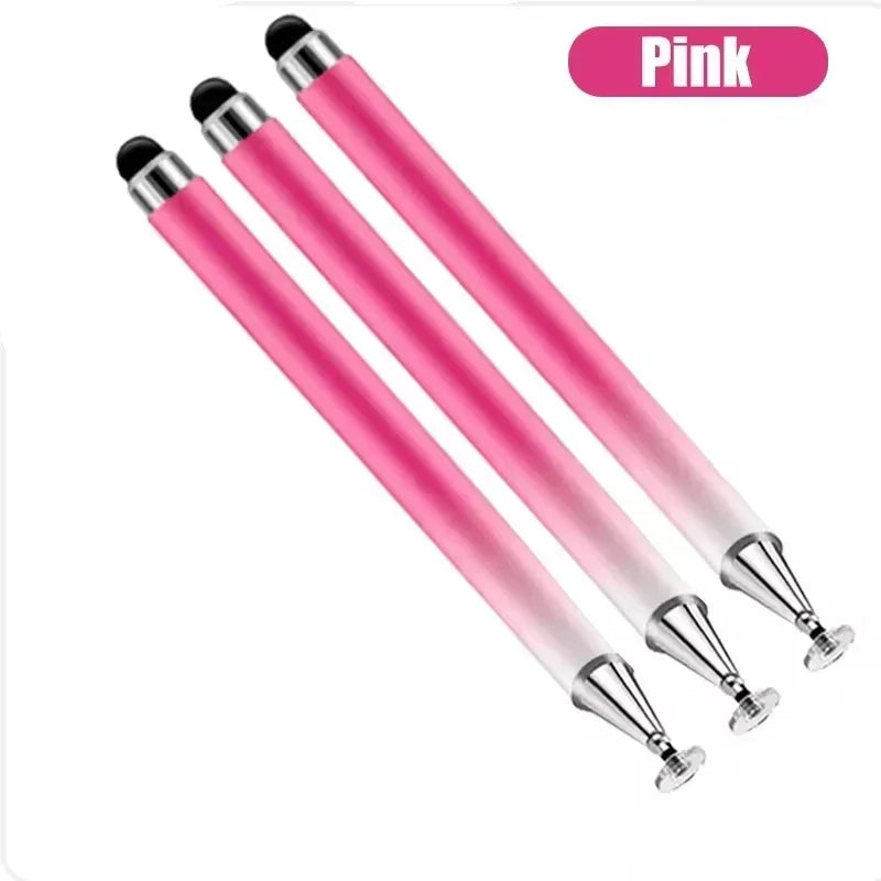 Universal 2 in 1 Stylus Pen for Smart Phone Tablet Drawing Capacitive Pencil Android Screen Touch Pen For iPhone Samsung Oasis Select 3PCS PINK