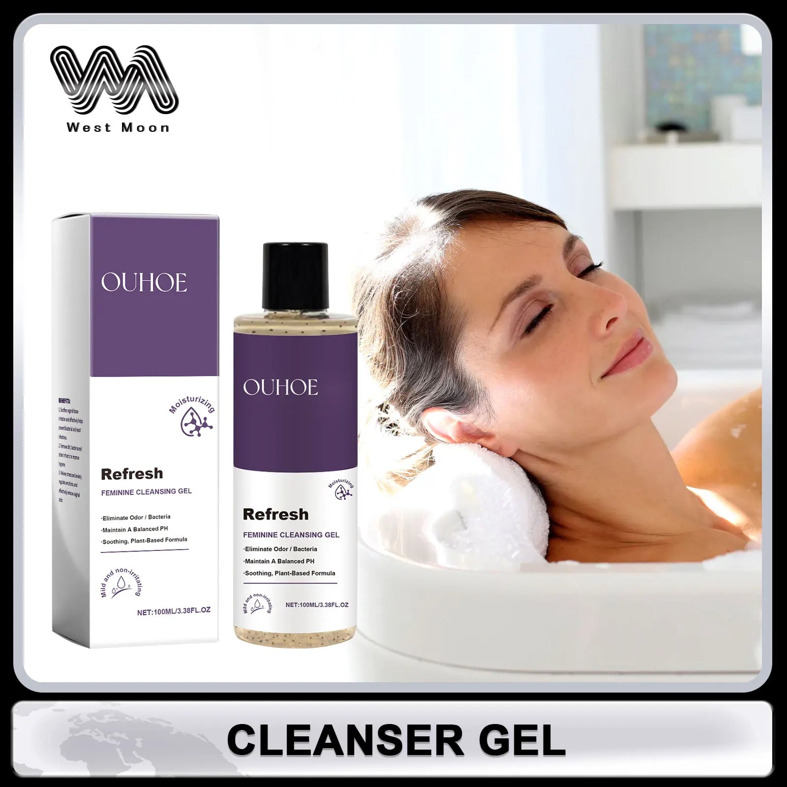 OUHOE pH Balanced Feminine Wash Gel – 100ml Moisturizing Cleanser