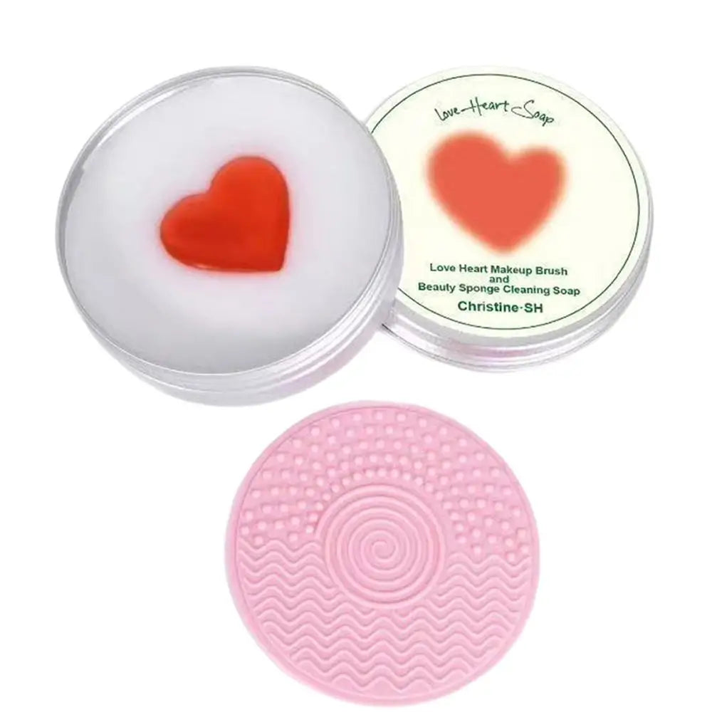 Makeup Brush Cleaner Soap with Silicone Mat Deep Cleans Waterproof Makeup for Synthetic Natural Makeup Brushes Sponges Oasis Select Pinks