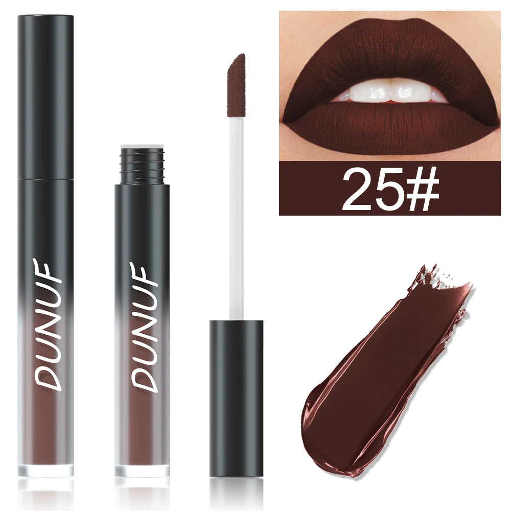 DUNUF 32 Multi-purpose Matte Lip Glaze Long-lasting Moisturizing Non-stick Halloween Lip Gloss Lipstick Oasis Select 25