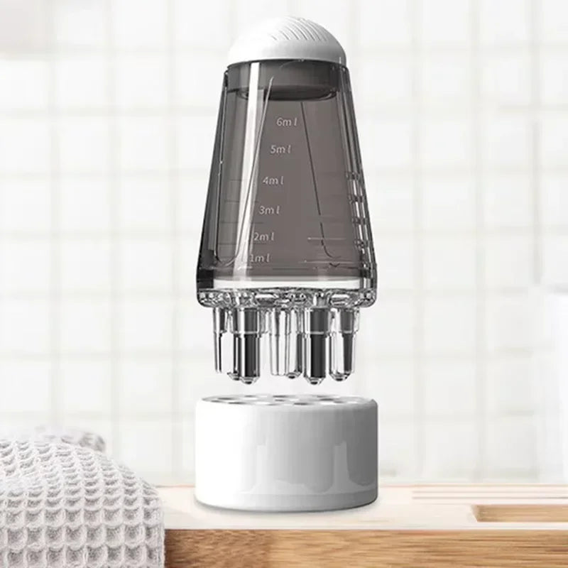 Scalp Applicator Hair Regrowth & Styling Solution Guide Comb Hexagon Head Oil Roller Ball Massage Comb Massage Relaxation Tools Oasis Select GRAY
