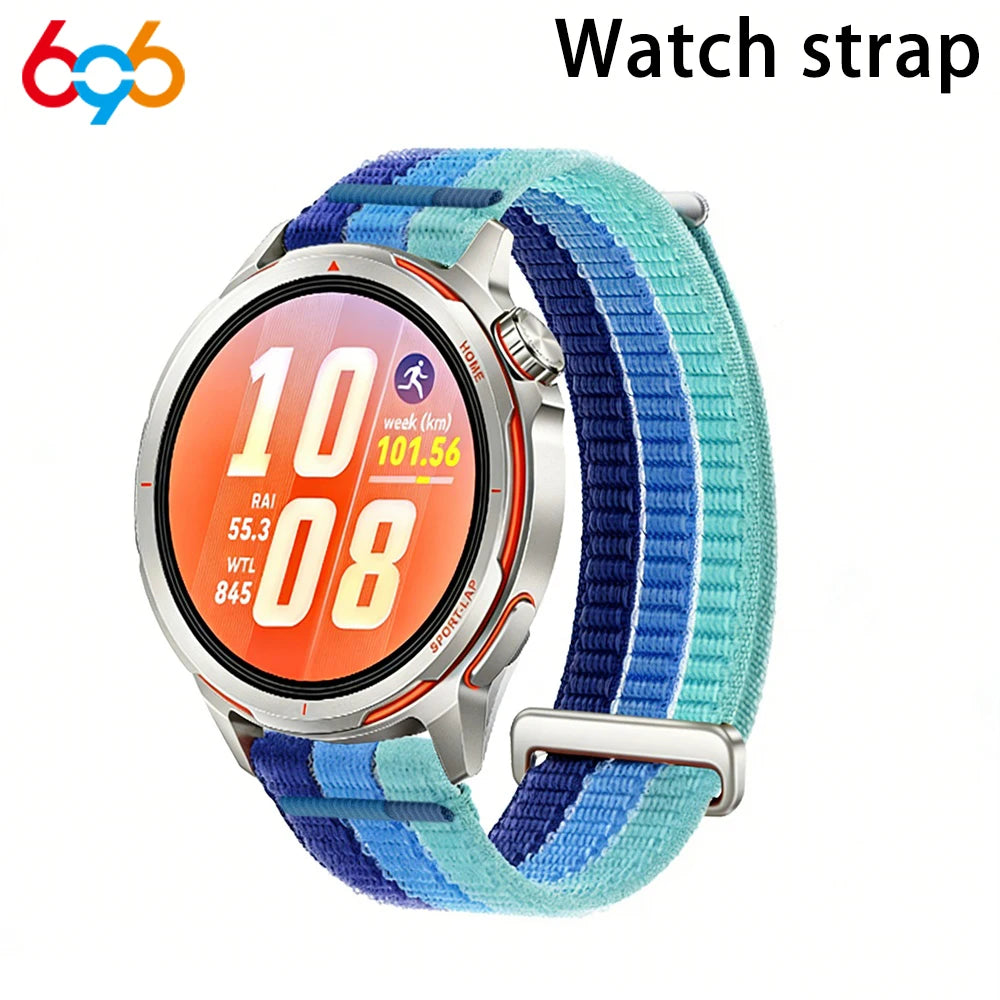 18mm/20mm/22mm Two-Section Hardware Stitched Cloud-Sense Breathable Nylon Loop Watch Strap Watchstrap Universal Braided Band Oasis Select BL 22mm