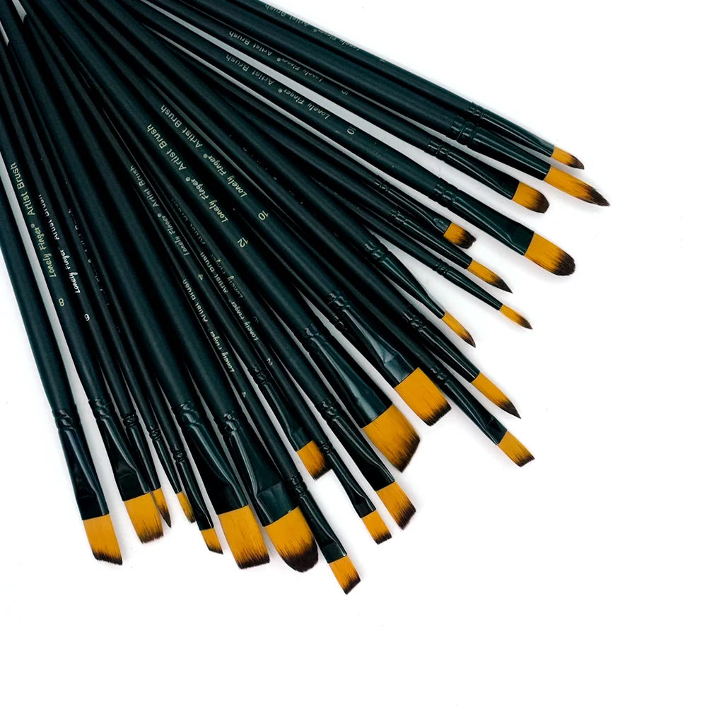 Watercolor Paint Brushes, Nylon Paint Brush Set 6/24Pcs, Artist Paintbrushes for Acrylic Painting, Watercolor Oil Brushes Profes Oasis Select