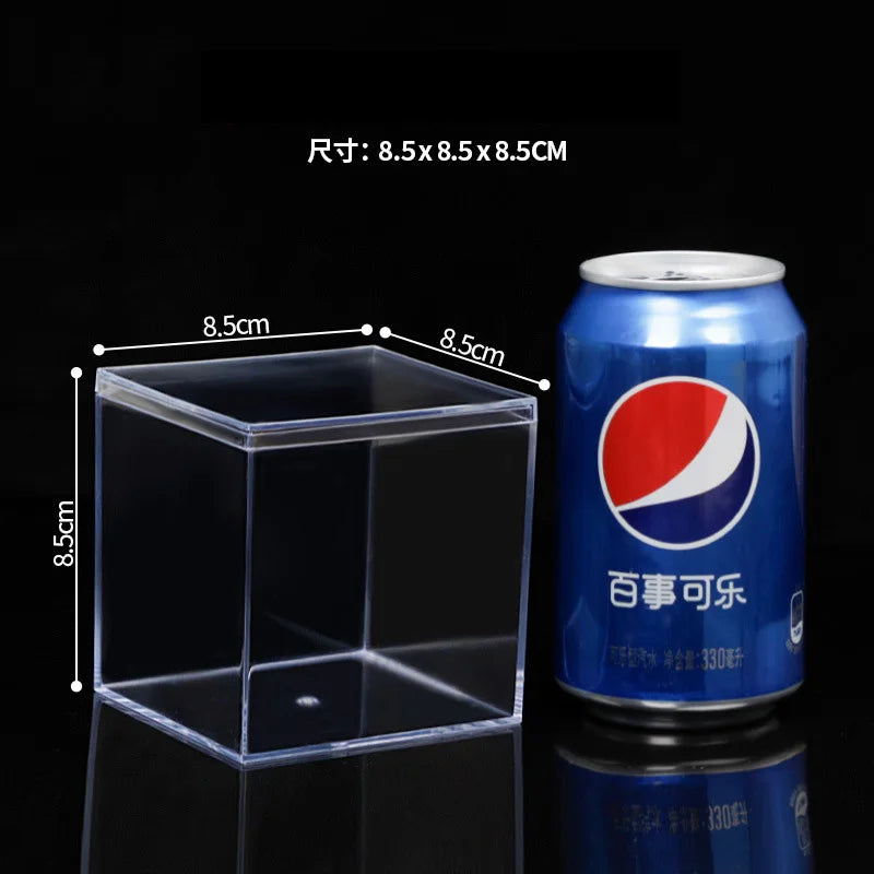 1pcs Transparent Acrylic Boxes With Cover Plastic Organizer Gift Packing Box Food Candy Storage Container For Home Display Oasis Select 8.5x8.5x8.5CM Other