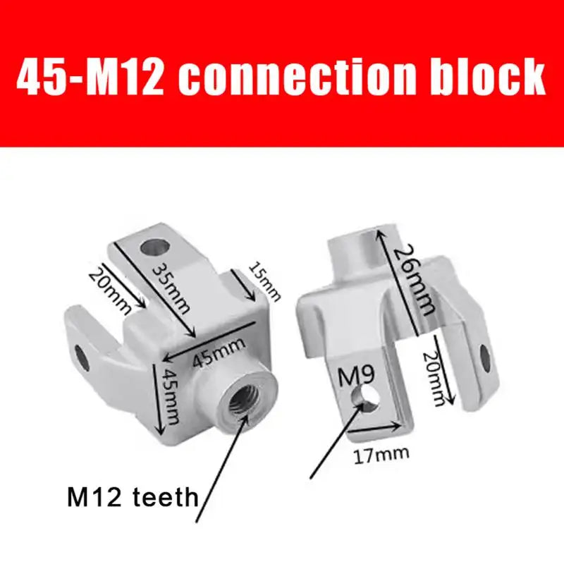 Aluminum Caster Bracket for 3030 4040 4545 Profile M8 M10 M12