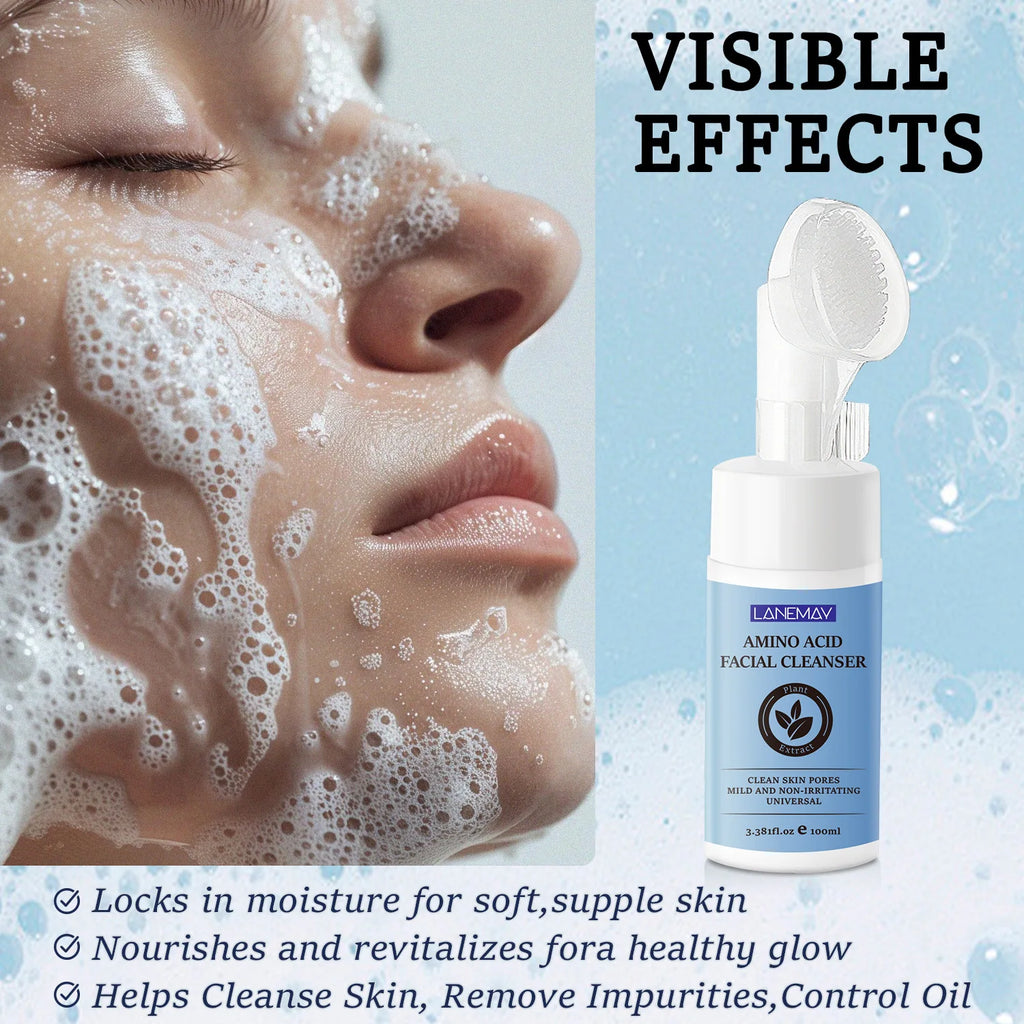 Lanemay Amino Acid Facial Cleanser with Brush Head 100ml