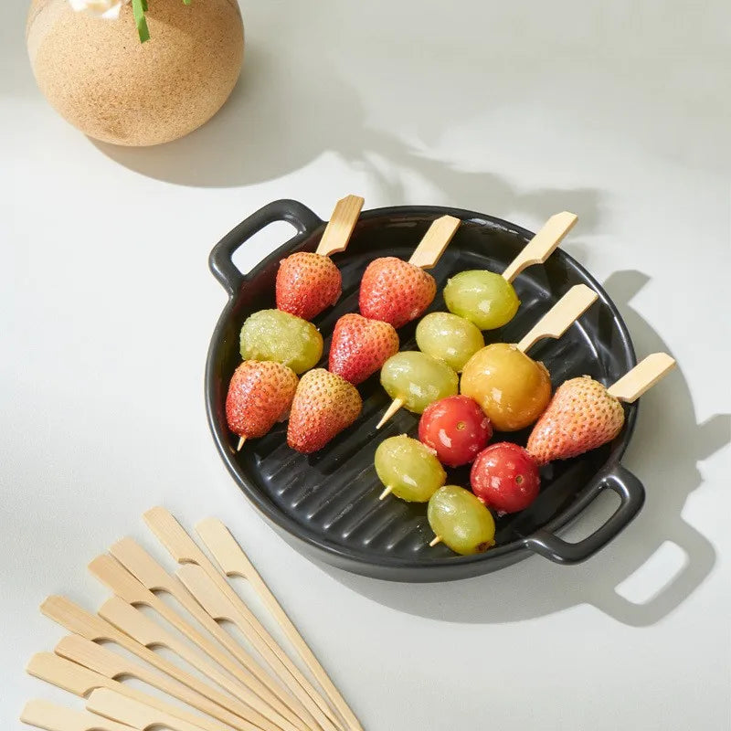 100/200PC Disposable Fruit Sticks Multi-purpose Bamboo Sticks for Home Party BBQ Dessert Sandwich Food Table Decoration Supplies Oasis Select