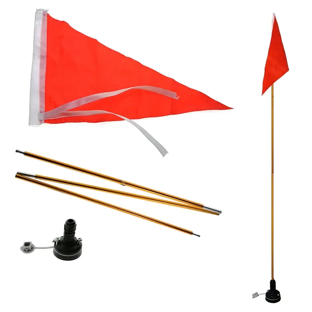 Kayak Safety Flag Canoes Paddle Boards Fishing Boat Foldable Flag Oasis Select Round Base