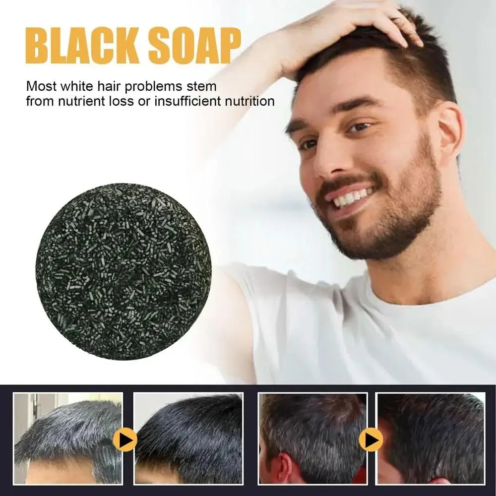 Hair Shampoo Soap Polygonum Multiflorum Black Soap White Hair Repair Soap Hair Care Set Nourishing Anti Dandruff Hair Dye Soap Oasis Select
