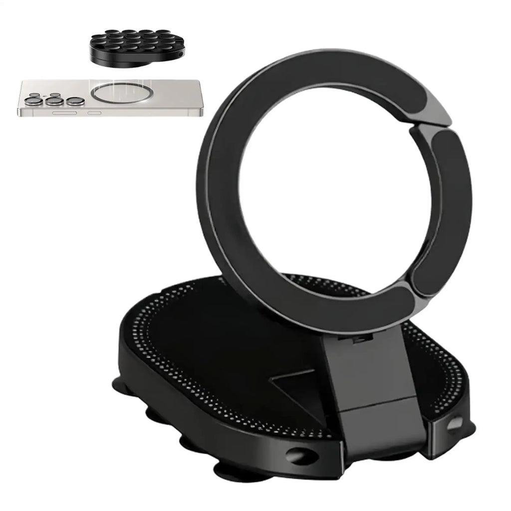 360 Degree Adjustable Car Phone Holder Mount Magnetic Phone Mount Suction Cup Automobile Navigation Stand for Home Travel Gym Oasis Select