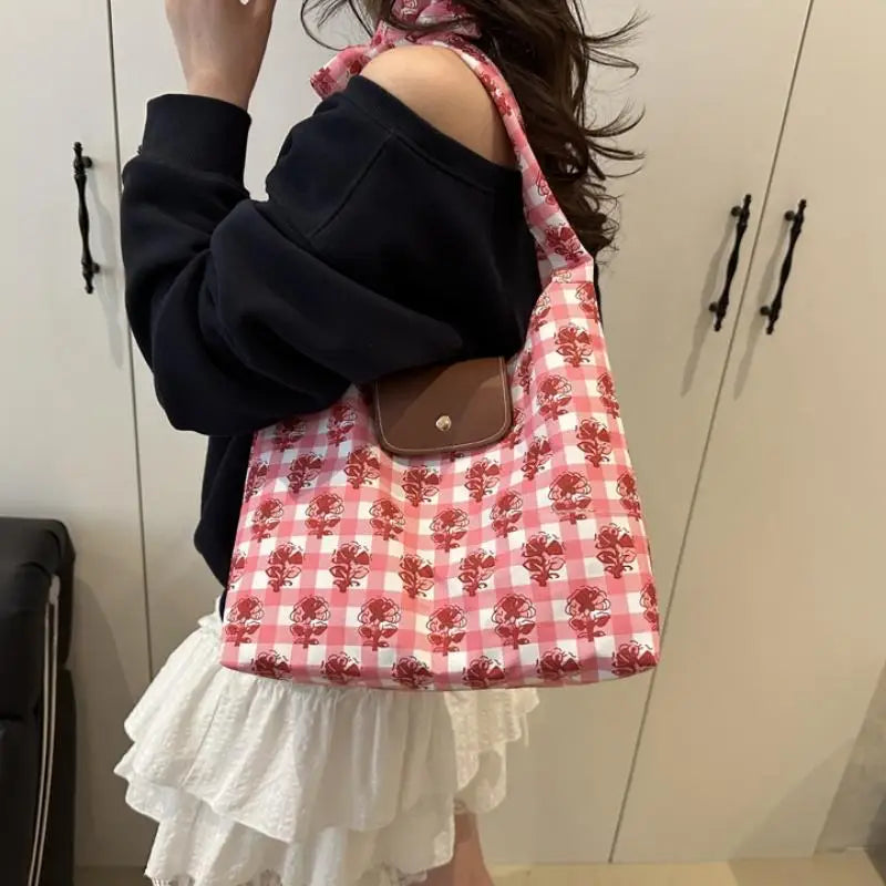 Floral-Decorated Large-Capacity Fashionable Women's Shoulder Tote Bag Oasis Select
