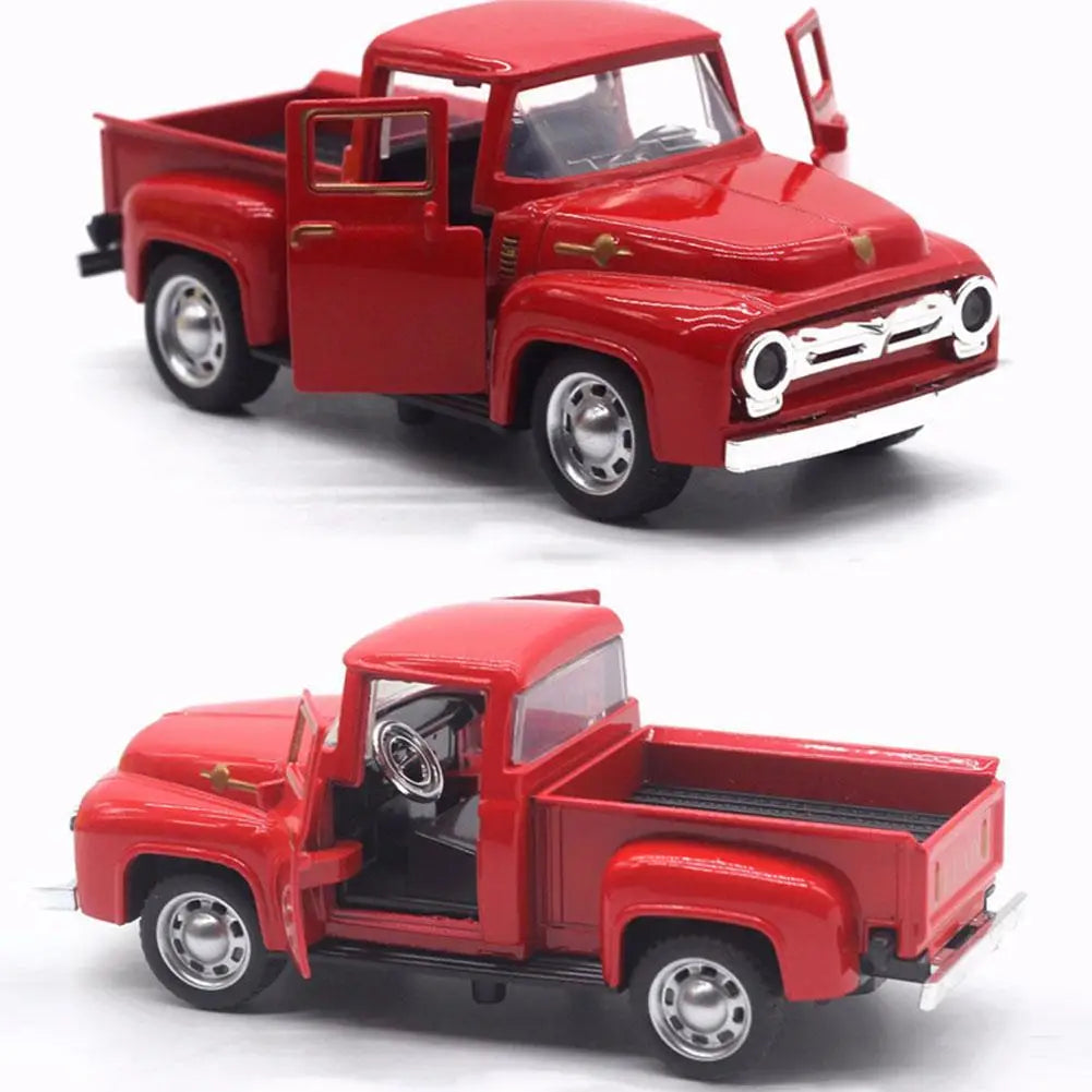 1/32 Vintage Red Diecast Metal Pull-Back Truck Toy | Kids Gift Diecast Truck Toy Oasis Select