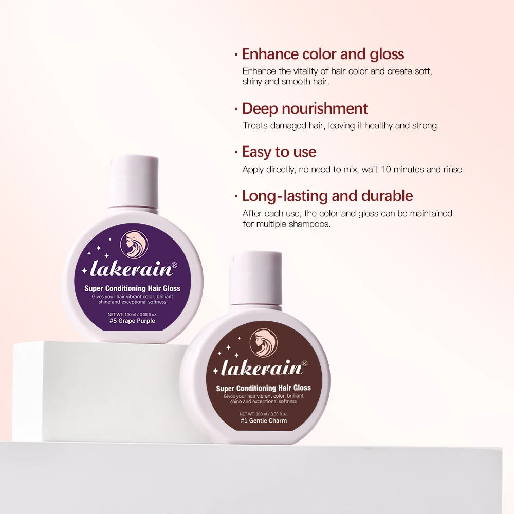 Super Conditioning Hair Gloss Hydrating Semi-Permanent Long-lasting Color Hair Glaze Gloss Deep Nourishing & Repair Damaged Hair Oasis Select
