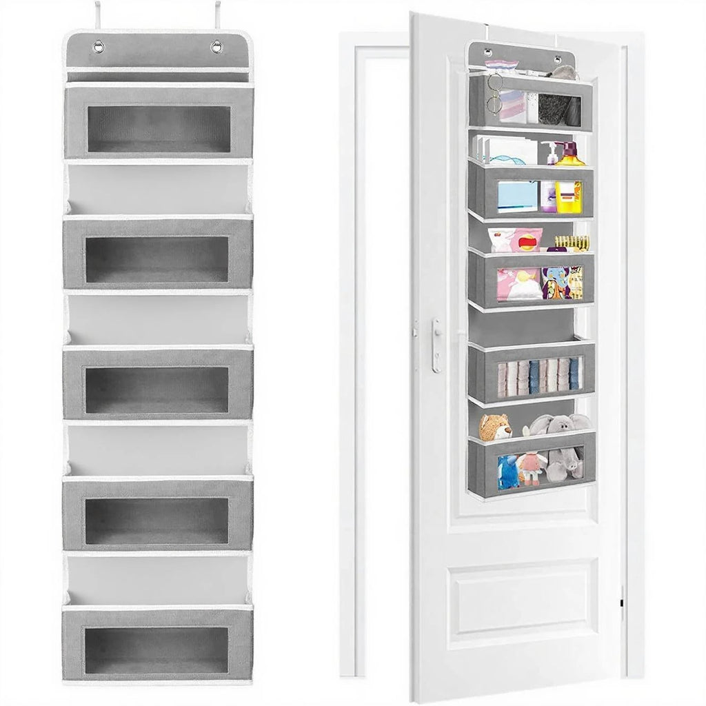 5-Shelf Hanging Storage Organizer - Behind Door, Anti-Tilt, 5 Large Capacity Pockets, Suitable for Bedroom, Bathroom Oasis Select